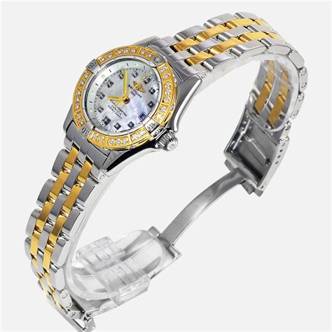 Breitling Callistino 18k Gold/SS Ladies Chronometer MOP Diamond D72345 - Neofashion