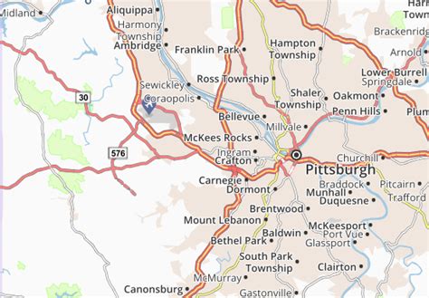 Mapa MICHELIN Robinson Township - plano Robinson Township - ViaMichelin