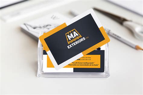 Roofing business card on Behance