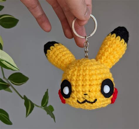 Pikachu Keychain Amigurumi Crochet Pattern - Sir Purl Grey