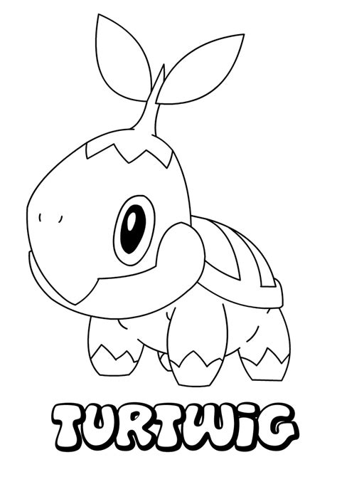 Pokemon Turtwig Card Pokemon coloring pages to