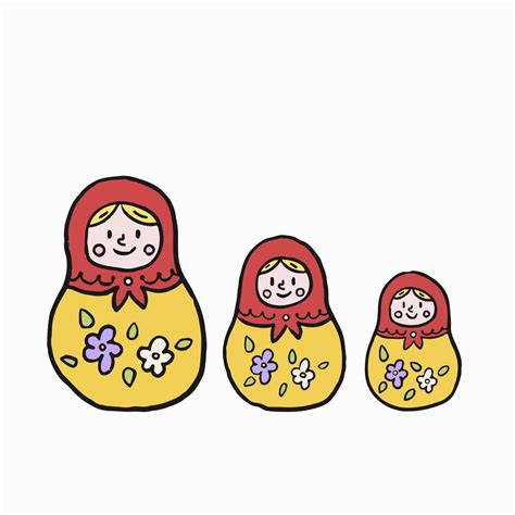 Russian nesting doll or matryoshka illustration - Download Free Vectors, Clipart Graphics ...