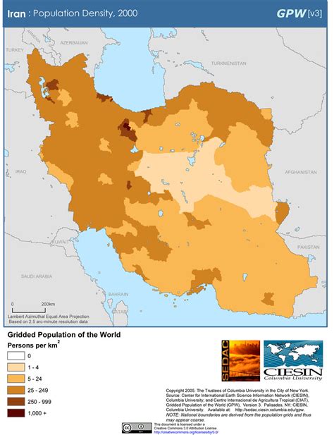 Iran: Population Density, 2000 | SEDACMaps | Flickr