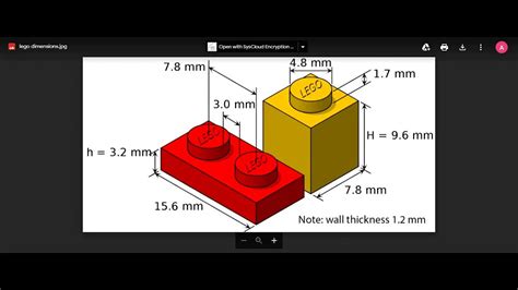 Lego Brick Dimensions