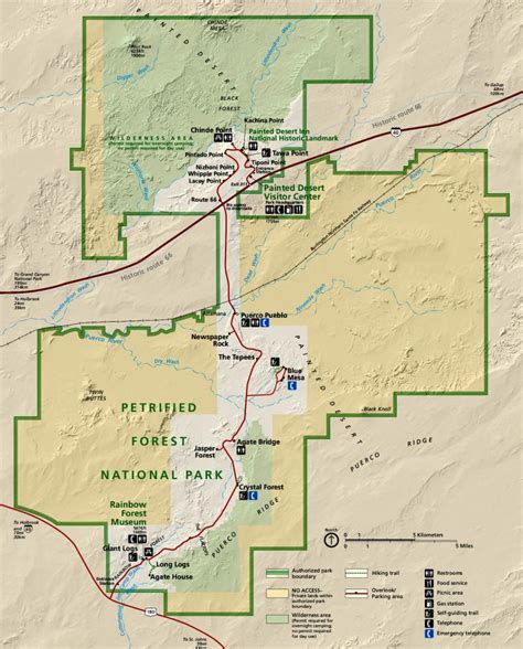 Map of Petrified Forest - Park JunkiePark Junkie