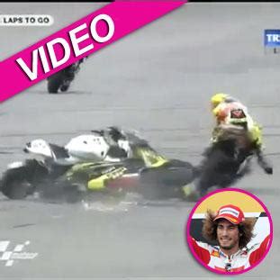 Marco Simoncelli Killed During MotoGP Motorcycle Race