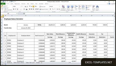 Salary Scale Template Excel Download