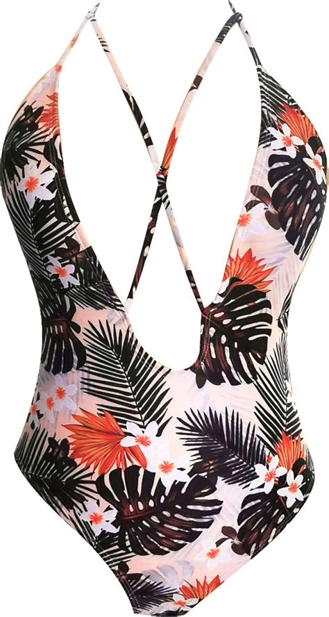 HOLA SWIM Women’s One Piece Floral Printed Swimsuits Tummy Control ...