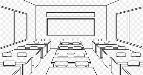 School Classroom PNG Transparent, Line Drawing School Classroom ...