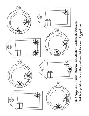 Tricia-Rennea, illustrator: For those who like to color... | Etiquetas de regalo para imprimir ...