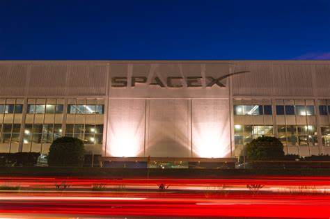 Spacex Headquarters In Hawthorne California As A Long Exposure Shot ...