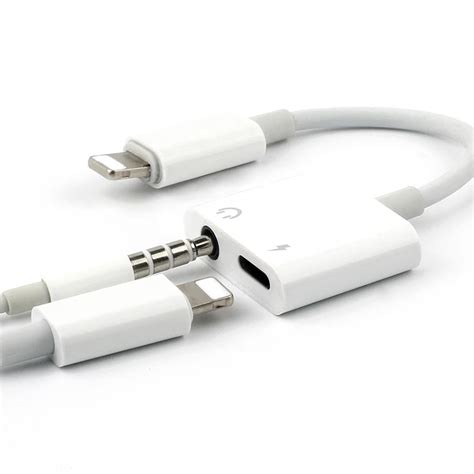 2 in 1 Adapter for Lightning Headset Earphone Adapter Cable Audio ...