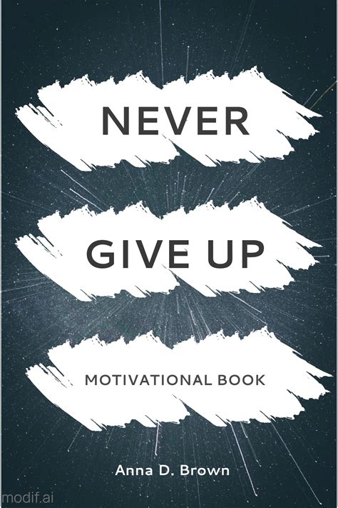 Never Give Up Book Cover Template - Mediamodifier