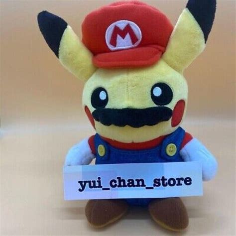 Nintendo Mario x Pikachu Pokemon Center Original Plush doll Game Anime ...