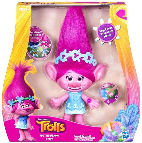 Trolls Hug Time Harmony Poppy Figure Doll Hasbro Toys - ToyWiz