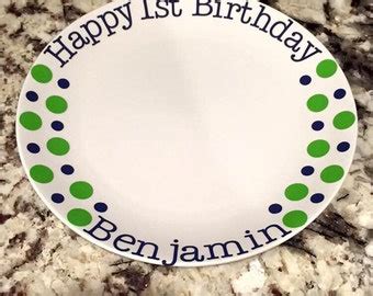 Items similar to Happy Everything Plate in Multi Colors Can be Made in Your Choice of Colors for ...