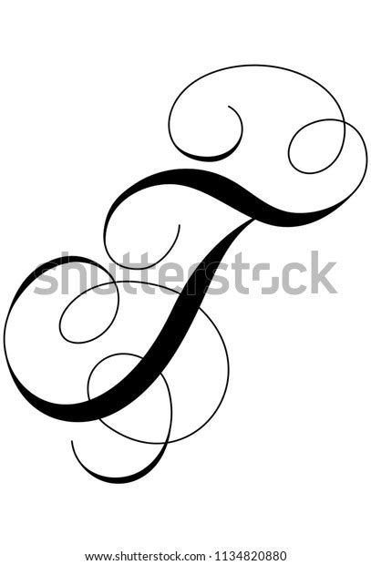 Calligraphy Alphabet Letter T Stock Vector (Royalty Free) 1134820880 | Shutterstock