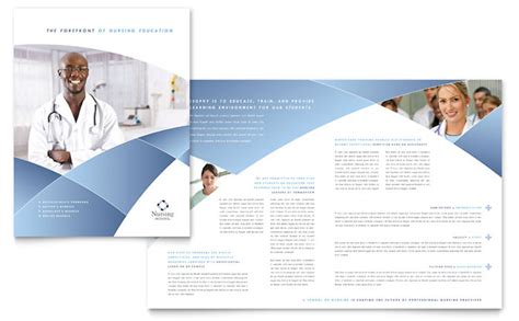 Nursing School Hospital Brochure Template Design