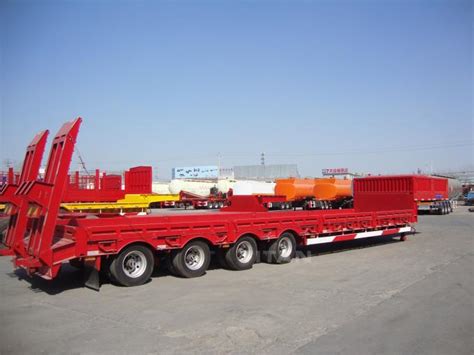 4 axle 30 tons to 100 tons low bed truck trailer with lowbed height for sale