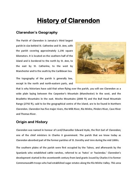 History of Clarendon | PDF