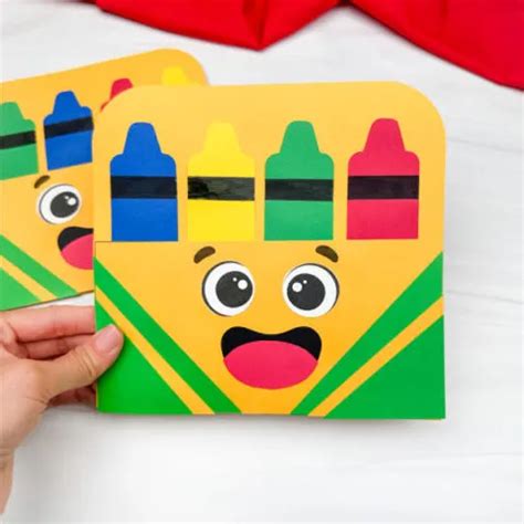 Cute Crayon Box Craft For Kids [Free Template]