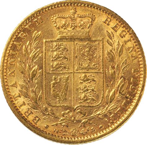 1861 Gold Sovereign Victoria Young Head Shield