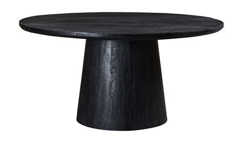 Cember Black Mango Wood Dining Table – Rustic Dining Room Furniture ...