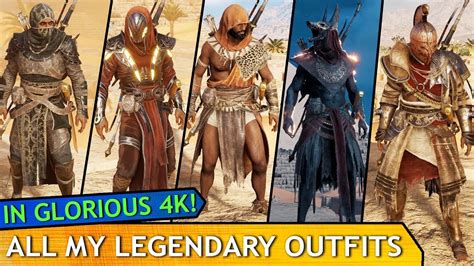 Assassin's Creed: Origins - All My Legendary Outfits (so far) 4k ...