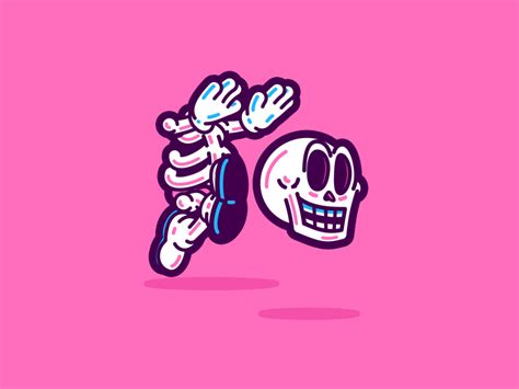 Facebook Animated Stickers - Skeleton Crew by Tomas Brunsdon on Dribbble