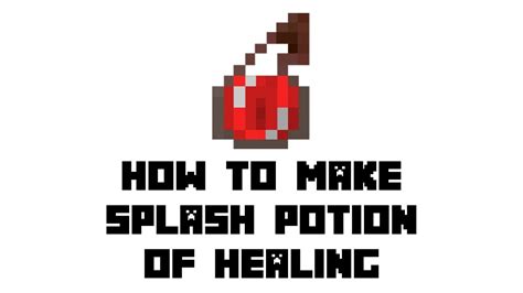 Minecraft Survival: How to Make Splash Potion of Healing - YouTube