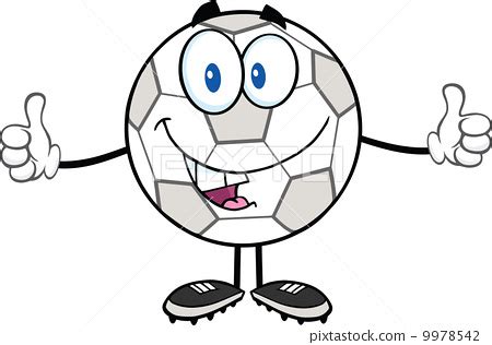 Happy Soccer Ball Cartoon Character Giving A... - Stock Illustration [9978542] - PIXTA
