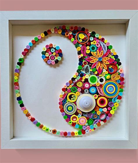 Framed Quilling Paper Art Quilled Art Yin and Yang | Etsy | 3d wall art, Quilling designs, Quilling