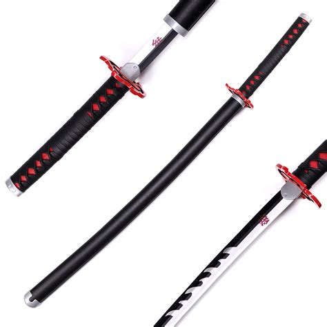 Hejiu 40" Cosplay Anime Swords Handmade Katana, Demon Slayer Sword, Samurai Sword Real Metal ...