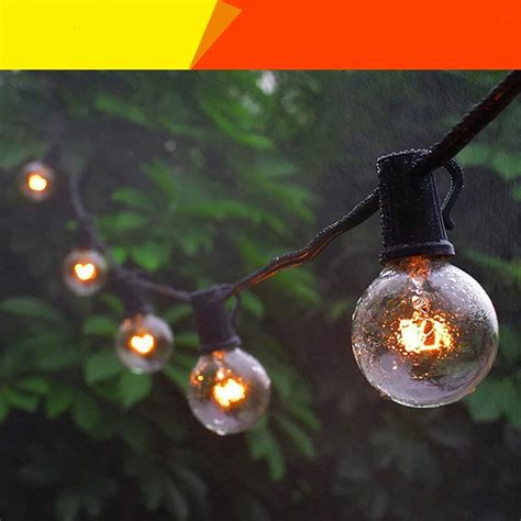 7.25M 25bulbs Light String Outdoor Edison Light Bulb Lamp C9 Decorative Light String Waterproof ...