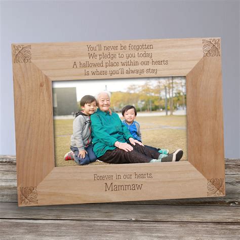 Personalized Memorial Wood Picture Frame | GiftsForYouNow