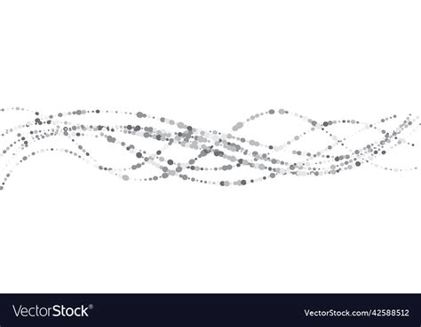 Wavy dot line pattern Royalty Free Vector Image