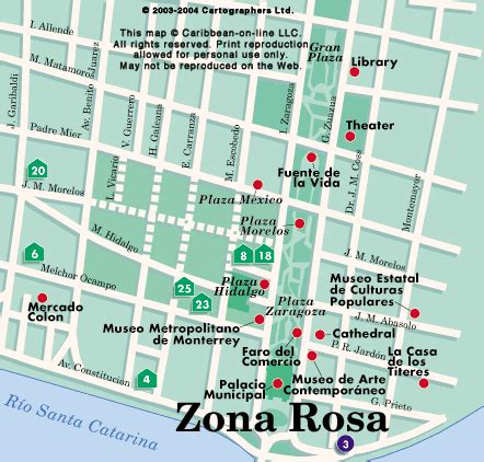 Zona Rosa Map | World Map 07