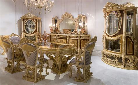 Luxury Gold Dining Room Furniture Set - Buy Dining Room Furniture Sets ...