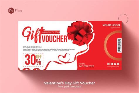 Free Valentines Day Special Gift Voucher Template PSD file - PsFiles