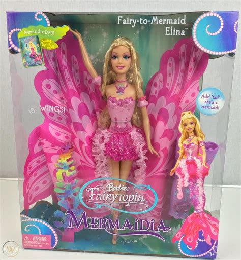 Barbie Fairytopia Mermaidia Elina Fairy to Mermaid Doll J6060 2005 NIB | #1911577680