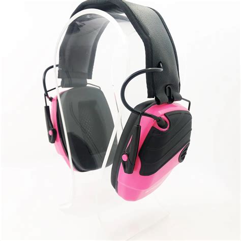 Pink Ear Muff For Female Shooter Electronic Earmuffs Hearing Protection,Safety Headset Shooting ...