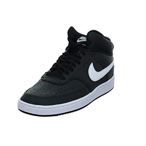 Nike - Nike Men's Court Vision Mid Sneaker, Black/White, 9.5 Regular US ...