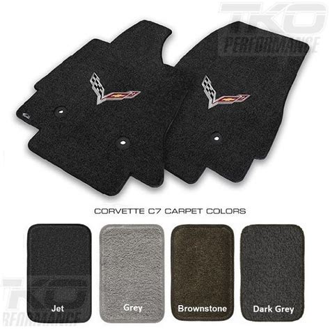 14-19 C7 Lloyds Ultimat Floor Mats w/C7 Cross Flag Emblem - ALL FACTORY ...