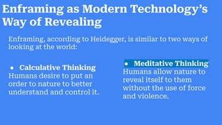 Heidegger: Technology as Way of Revealing | PPT