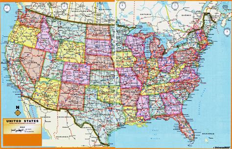 Large US Map Showing States - Printable Maps Online