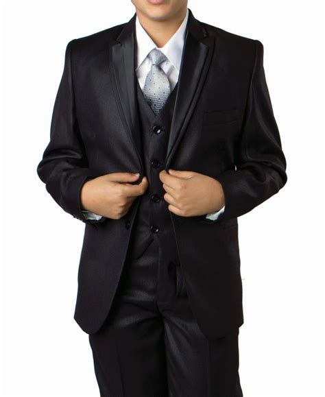 Tazio Little Boys Solid Peak Lapel 2 Button Vested Boys Suit, 5 Piece & Reviews - Suits & Dress ...