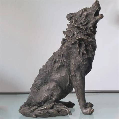 Bronze Wolf Sculpture - onlyartsculpture.com