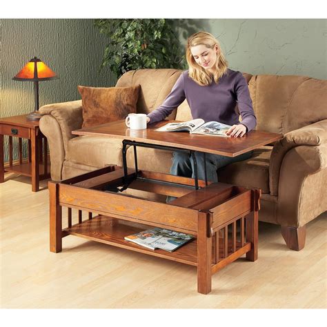 Mission-style Lift-top Coffee Table - 127270, Living Room Furniture at ...