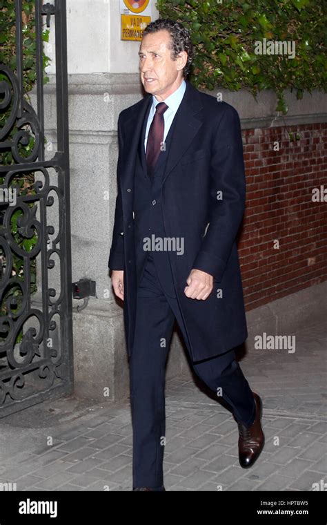 Jorge Valdano arrival at a reception at the Embassy of Argentina in Madrid on Friday 24 February ...