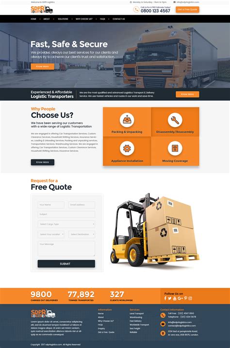 Logistics Company Website :: Behance